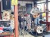 Korey on percussion & Chris Diller entertained a packed patio under sunny skies.